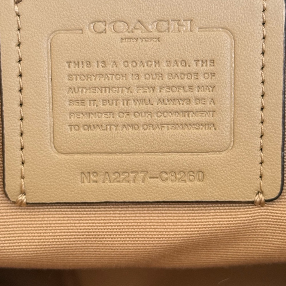 Coach Cream Tote with Colorful Straps - Picture 2 of 8